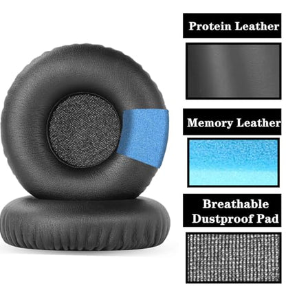 Replacement Ear Pads Cushions for Sony WH-CH510 Headphones | Earmuffs with Protein Leather, Noise Isolation Foam Accessories- Black