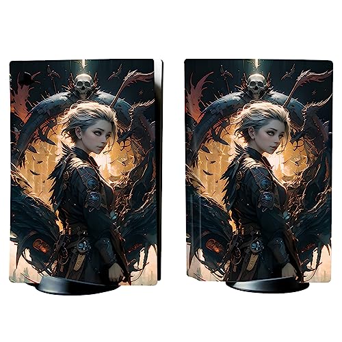 PlayVital Dragon Vision Full Set Skin Decal for ps5 Console Disc Edition, Sticker Vinyl Decal Cover for ps5 Controller & Charging Station & Headset & Media Remote - color: Dragon Vision