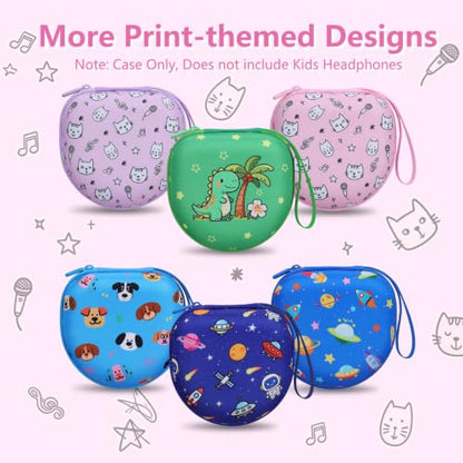 Kids Headphone Case for Tonies/iClever/Acer, Cat Pink(Case Only) | for iClever BTH12 HS19 BTH22 BTH20 BTH18 BTH26/JBL Junior 320BT/MIDOLA/JoySpark/eKids/ ADOOPE/JLab Girls Boy Kids Headphone - color: Kitten Print-Pink