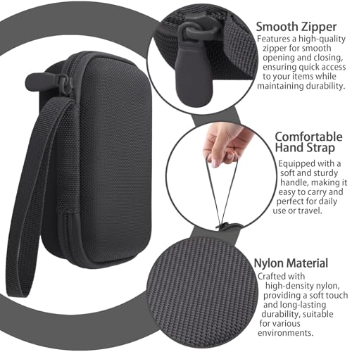 for JBL Go 5/4/3 Ultra Portable Speaker Hard Travel Case, Black | Protective Storage Bag with Mesh Pocket & Hand Strap, Shockproof EVA Carrying Box, Soft Lining - color: Black Case