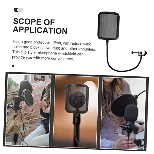 Microphone Filter Shield Sturdy Metal Mesh Windscreen Easy Install Pop Filter for Mic Podcast Accessory