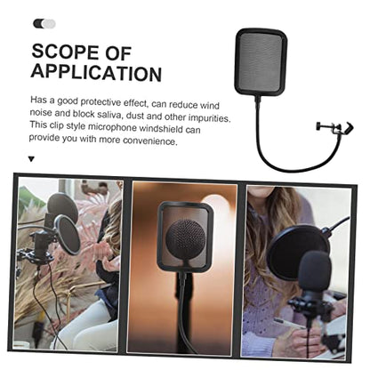 Microphone Filter Shield Sturdy Metal Mesh Windscreen Easy Install Pop Filter for Mic Podcast Accessory