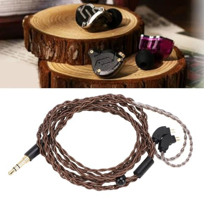 Replacement Earphone Cable 3.5mm OFC Detachable Cable for ZSN ZSX ZS10 AS12 AS16 Stylish -Free 1.2M