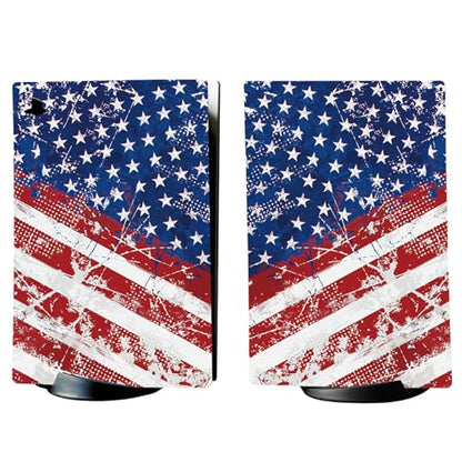 PlayVital Full Set Skin Decal for ps5 Console Digital Edition, Sticker Vinyl Decal Cover for ps5 Controller & Charging Station & Headset & Media Remote - Impression US Flag - color: Impression US Flag