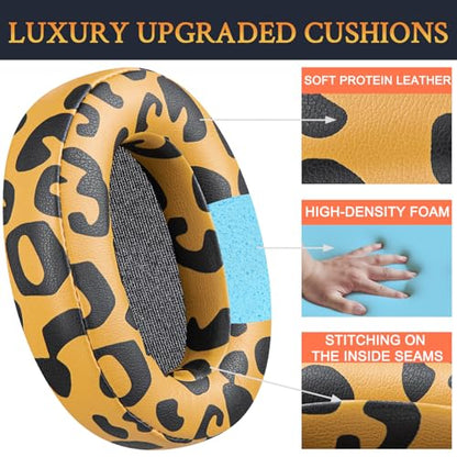 SOULWIT Earpads for Sony WH-XB900N/WH-CH710N/WH-CH720N/WH-RF400/MDR-RF895RK Headphones, Ear Pads Cushions with Soft Protein Leather, High Density Foam - Tiger Stripes - color: Tiger Stripes