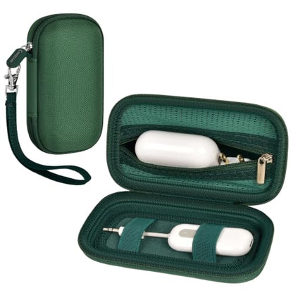 COMECASE Bluetooth Transmitter Case for AirFly SE/Pro 2/Pro/Duo | Hard EVA Travel Case with Elastic Band and Dual Straps, for AirFly and Small Audio Adapters,Commutes and Daily Carry, Green - color: Green