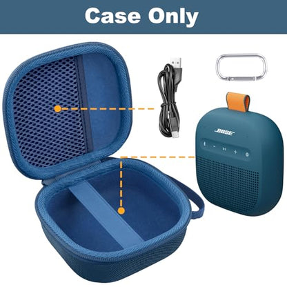 Aenllosi Case for Bose SoundLink Micro 2nd Gen Speaker, Twilight Blue | EVA case construction, Water-resistant design, Dust-resistant design, Protective case only - color: Twilight Blue, style: Hard Case for Bose SoundLink Micro 2nd Gen