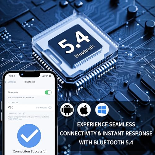 Wireless Earbuds with Earhooks in-Ear Earbuds Bluetooth 5.4 with ENC Noise Cancelling 75Hr Playback IPX7, 2025 Workout Bluetooth Earphones, HiFi Deep Bass Clear Highs Wireless Headphones