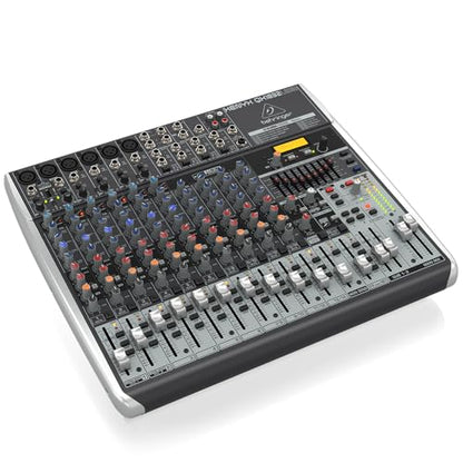 Behringer XENYX QX1832USB Premium 18-Input 3/2-Bus Mixer with XENYX Mic Preamps and Compressors, Klark Teknik Multi-FX Processor, Wireless Option and USB/Audio Interface