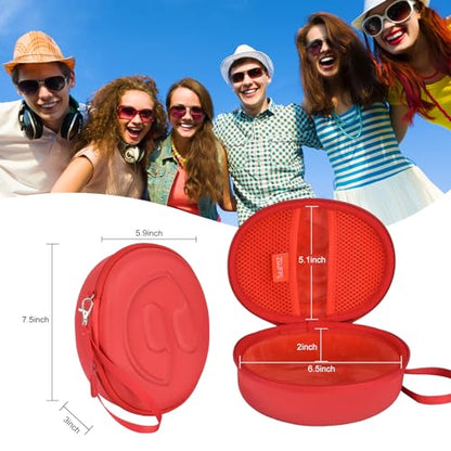 EVA Hard Case for Beats Solo3/Solo2/ Solo 4 Wireless On-Ear Headphones,Premium Travel Protective Carrying Storage Bag(Red) - color: Red