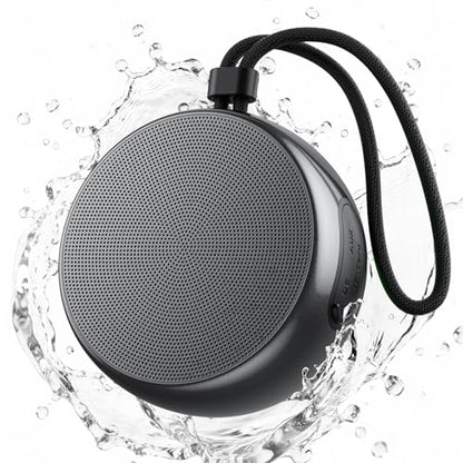 Shower Speaker Bluetooth Waterproof, IP67 Waterproof Portable Wireless Speaker with Metal Body, Bluetooth 5.4, Rich Bass, RGB Lights, Support TF Card/AUX for Bathroom, Travel, Outdoor Gift