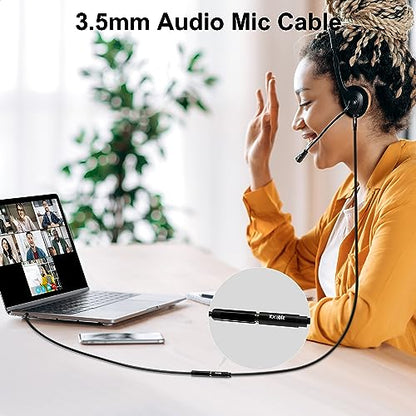 Kxable 3.5mm Headphone Extension Cable 20FT, 4 Pole TRRS 1/8 inch Male to Female Stereo Audio Cord, Nylon Braided, Microphone Compatible, for Headphone, iPad, Smartphone, Media Players, Tablet- Slim - size: 20FT