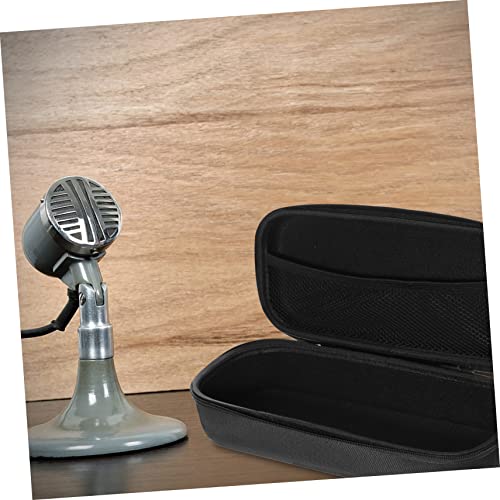 Black EVA Microphone Case, Large Capacity Mic Storage Bag