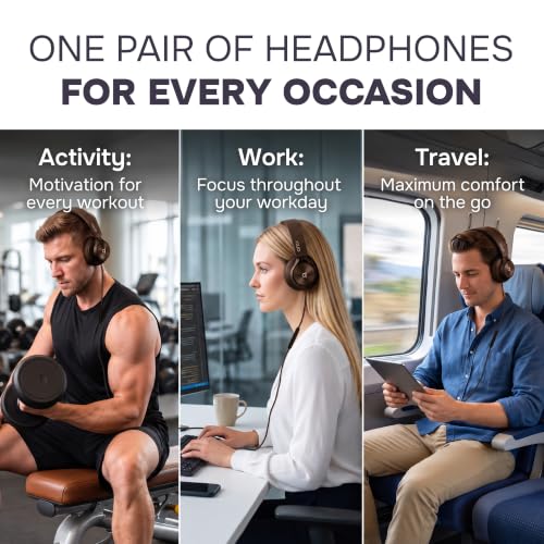 ARTIX Over Ear Headphones Wired with Mic, Corded Head Phones (3.5mm Jack) - color: Mocha Mousse