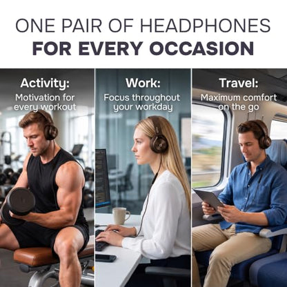 ARTIX Over Ear Headphones Wired with Mic, Corded Head Phones (3.5mm Jack) - color: Mocha Mousse