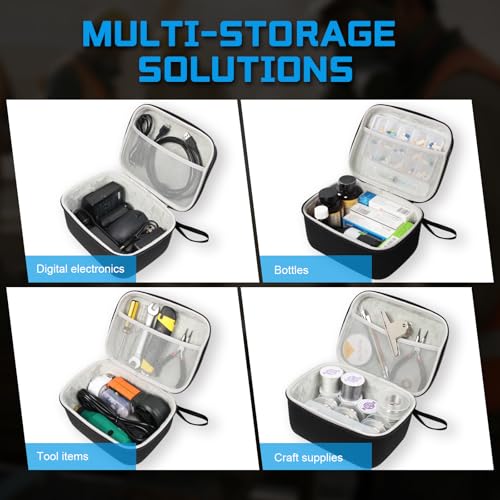 Hard EVA Protective Carrying Case Compatible with 3M 6200 Half Face Mask | Extra Deep 8.3" x 6.3" x 4.7" , Compatible with 3M 6200, 6300, 6500, 7502 Half Face Respirator Mask, Storage Box for Cameras