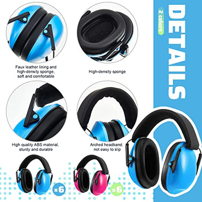 12 Pcs Kids Ear Protection Noise Cancelling Headphones Ear Muffs Bulk 27db Adult Noise Reduction Hearing Earmuff(Universal Fit (kids & Adults),Fresh Style) - size: Universal Fit (kids & Adults), style: Fresh Style