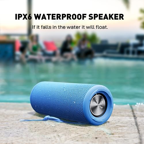 MIATONE Boombox Outdoor Portable Bluetooth Speakers Wireless Speaker Waterproof - Blue - color: BLUE