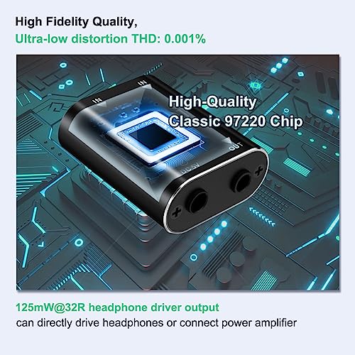 2 Channel Stereo Mini Audio Mixer | Metal Shell, AUX Interface Support, 2 In 1 Out Mini Stereo Sound Mixer, Includes 1-Meter Audio Cables