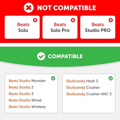 WC SweatZ Studio - Patented Covers for Beats Studio 3 (A1914) & 2 (B0500) | Made by Wicked Cushions | Made with Premium Silicone | Also fits B0501 | Ivory Tide - color: Ivory Tide