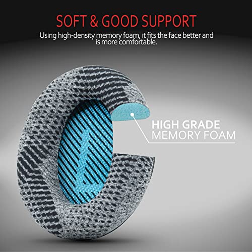 Earpads for Bose QC35 & QC25, Breathable Soft Fabric, Gray | Fits QC35 II/QC25/QC2/QC15/AE2/AE2i/AE2w/SoundLink Headphones; Soft Memory Foam Bose Headphones Replacement Ear Pads - color: Blue