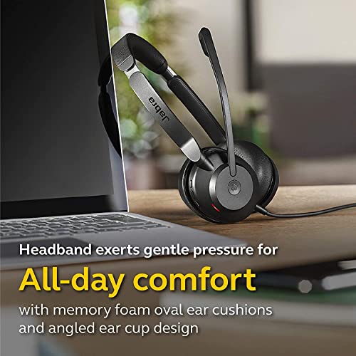 Jabra Evolve2 30 UC Wired Headset, USB-A, Stereo, Black – Lightweight, Portable Telephone Headset with 2 Built-in Microphones – Work Headset with Superior Audio and Reliable Comfort - size: Unified Communications, style: Stereo (USB-A)