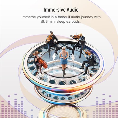 Sleep Earbuds Bluetooth 5.4 in Ear Light-Weight Headphones, Mini Sleep Headphones Small Design for Side Sleepers, 47H Playtime with Charging Case, Clear Calls Earphones, IvoryWhite - color: IvoryWhite