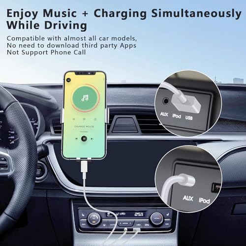 USB C to 3.5mm Aux Cable with Charger, 2 in 1 USB C to 3.5mm Car Stereo Aux Cable Headset Cable with PD 18W Charging Compatible with iPhone 17/16/16e/15 Pro Max/Air, Galaxy S25/S24/S23, Pixel 9/8/7/6 - color: White