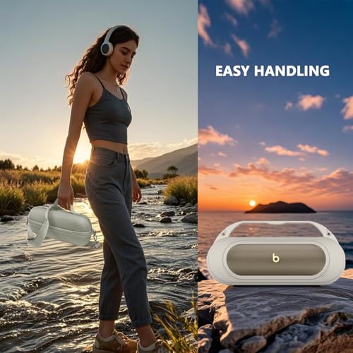 Silicone Cover and Hard Carrying Case for Beats Pill 2024 Bluetooth Speaker | Protective Cover Case for Beats Pill Speaker Accessories, Scratch-Resistant and Drop-Proof Cover (Gray Case) - color: Gray Case