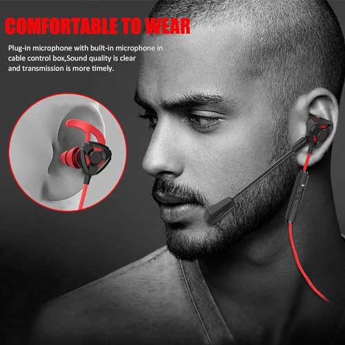 Gaming Headset with Microphone Wired Gaming Earbuds PC for One PS4 PS5 Nintendo Switch PlayStation 5 Games Mobile Phone,Detachable Earphones Noise Cancelling Gaming Headphones with Mic - style: Style-02