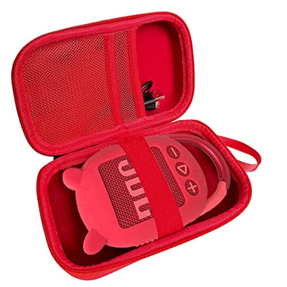 JCHPINE Silicone Cover and Carrying Case for JBL Clip 4 Bluetooth Speaker - color: Red