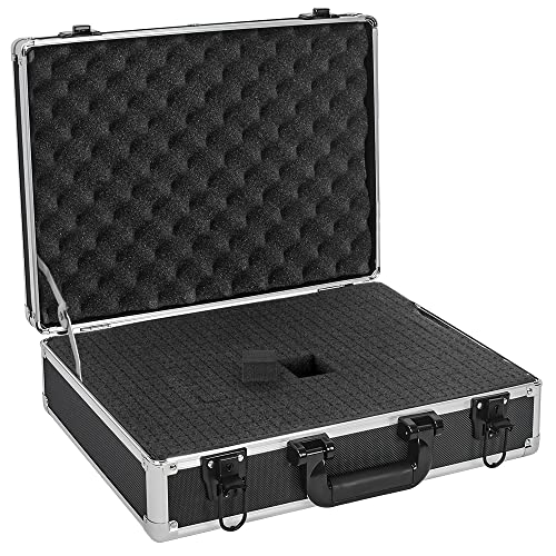 17 Inch Hard Shell Carrying Case | Ideal for Wireless Mic System Storage & Camera Gear Transportation with Customizable Pre-Diced DIY Foam - size: Inner：16.5''X 12''X 4.6''