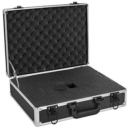 17 Inch Hard Shell Carrying Case | Ideal for Wireless Mic System Storage & Camera Gear Transportation with Customizable Pre-Diced DIY Foam - size: Inner：16.5''X 12''X 4.6''