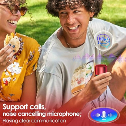 Portable Bluetooth Speaker Mini Speakers, Wireless, HD Microphone | 12H Battery Life, Metal Cover,TWS Pairing, Wireless Speaker with RGB Lights for Home/Travel/Outdoor/Car/Beach by Music Lovers - color: Red