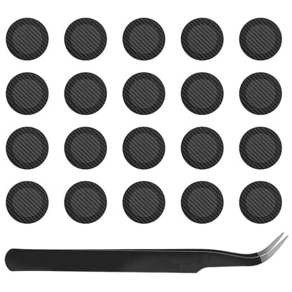20Pcs Mesh Filter Set for Earbuds IEM 4mm 200 Mesh with Tweezers