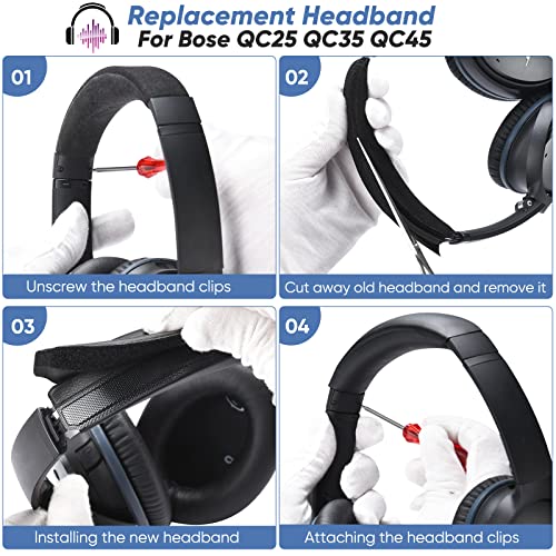 HeadponeMate Replacement Headband Cushion for Bose QC25 Headphones