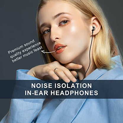 Lightning Headphones for iPhone 13 14 12 Pro Max MFi Certified Lightning Earbuds with Mic Noise Isolation Stereo Bass in-Ear Headphones Lightning Connector Wired Earphones for iPhone 11 XR SE