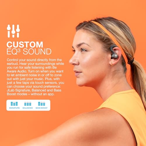 JLab Epic Air Sport ANC True Wireless Bluetooth 5 Earbuds, Headphones for Working Out, IP66 Sweatproof, 15-Hour Battery Life, 55-Hour Charging Case, Music Controls, 3 EQ Sound Settings - style: ANC