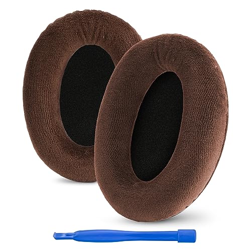 Linkidea Replacement Ear Pads for Sennheiser HD 515/518/ 555/595/ 598/ 598SE/ 560s/ 380/559/ 569/ PC350/ PC360/ Game one/ HMEC250 Headphones Ear Cushions (Velour/Brown)