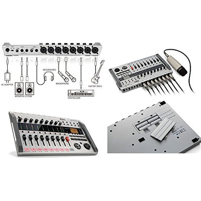 Zoom R24 Multi-Track Tabletop Recorder, Interface, Controller, 8 XLR Combo Inputs, 24 Tracks, USB Audio Interface, Built In Stereo Condenser Microphones, Pad Sampler