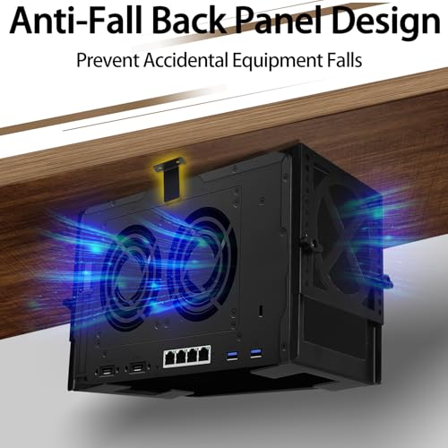 Adjustable Under Desk Mini PC Mount Bracket Holder for PCS or NAS,Heavy-Duty Adjustable Under Desk Mount for Desktop NAS 1/2/4(Network Attached Storage),CPU,Mini PC,UPS,SFF Desktop Tower,Xbox Series X - size: Large