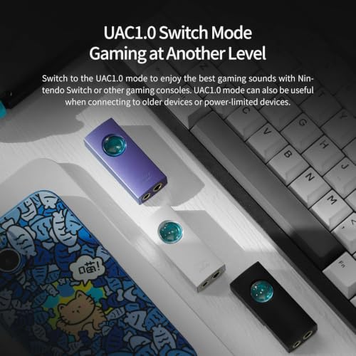 SHANLING UA1 II Headphone Amplifier Portable USB DAC AMP – Dual CS43131 Chips, 3.5mm + 4.4mm, 768kHz/32bit DSD512, 0.96" LCD Display, Hi-Res Audio for Smartphones, PC (Purple) - color: Purple