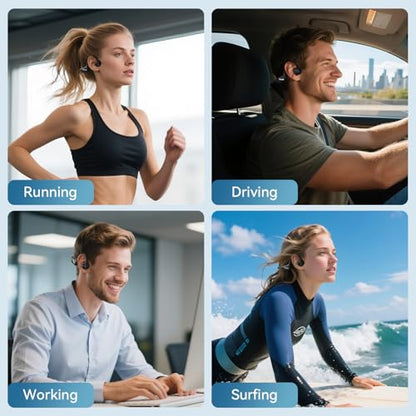 Swimming Headphones,Bone Conduction Headphones Bluetooth 5.4,IP68 Waterproof,32G Memory Sports Headphone,Underwater Headphone with MP3-Player for Swim,Open Earphones for Swimming Running