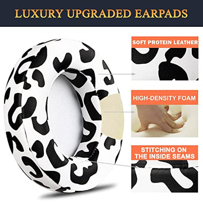 Replacement Ear Pads Cushions for Beats Studio 2 & Studio 3 Wired & Wireless Headphones, Earpads with Soft Protein Leather, Noise Isolation Memory Foam, Added Thickness - Snow Leopard - color: Snow Leopard