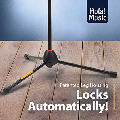 Hola! Music Mic Stand w/Adjustable Height for Home, Studio, Office or Stage Use – Low Profile (Kick Drum)