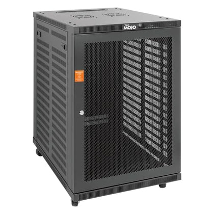 Tecmojo 18U Wall Mount Rack,18U Rack 23.6 Inch Depth,Hold Up to 176 Lbs,Server Rack with Casters,Enclosed Network Cabinet for 19 Inch Network,Server and AV Gear,Mesh Door(Elite Collection) - size: 18U/23.6in Depth/Mesh Door