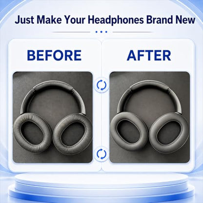 Replacement Ear Pads for Sony WH-XB900N/WH-CH710N/WH-CH720N/WH-RF400/MDR-RF895RK Headphones, Extra Thick Ear Cushions with Protein Leather＆Memory Foam - color: Gray