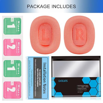 Upgraded Ear Cushions for Apple AirPods Max Headphones, GVOEARS Mesh Material Earpads Replacement Cover for AirPods Max with Silicone Gel & Strong Magnet (Pink) | G GVOEARS Upgraded Ear Pads for AirPods Max 1&2 Headphones with Silicone Gel & Strong Magnet