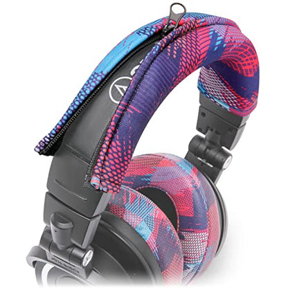 WC BandZ V2 - Headband Cover for Audio Technica ATH M50X & M50XBT | Made by Wicked Cushions | Also fits ATH M50, M40X & More, Machine Washable, No More Flaking Leather | Speed Racer - color: Speed Racer