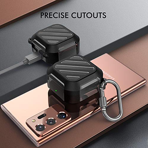 AHASTYLE Samsung Galaxy Buds FE/Galaxy Buds2 Pro Case/Galaxy Buds 2 Case | Galaxy Buds Pro Case/Galaxy Buds Live Case Shock-Proof Rugged Protective Cover Case Support Wireless Charging (Black) - color: Galaxy Buds FE/2 Pro/2/Pro/Live, Army Black
